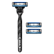 Gillette Mach3 Scheersysteem & 3 Mesjes 1ST Afbeelding scheermes met losse mesjes ernaast