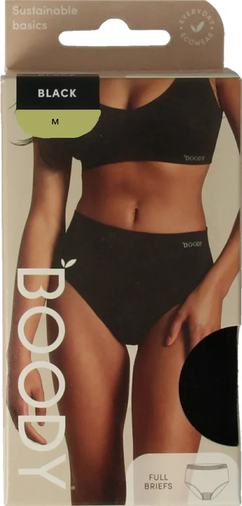 Boody Full Brief Taille Slip Zwart M