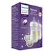 Avent Nutural Response Starterset 2x Fles & Fopspeen 1ST voorkant verpakking schuin