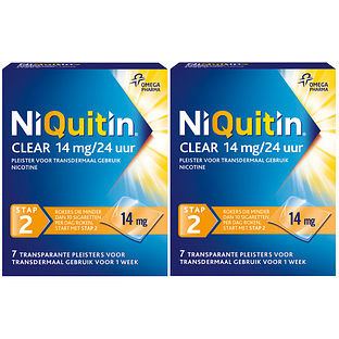 Niquitin Clear Pleister Twee Weken Behandeling 2x7ST