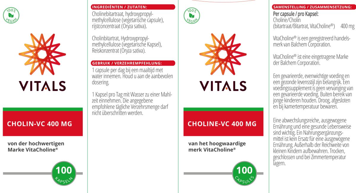 Choline-VC 400 mg Capsules afbeelding van document #1, label