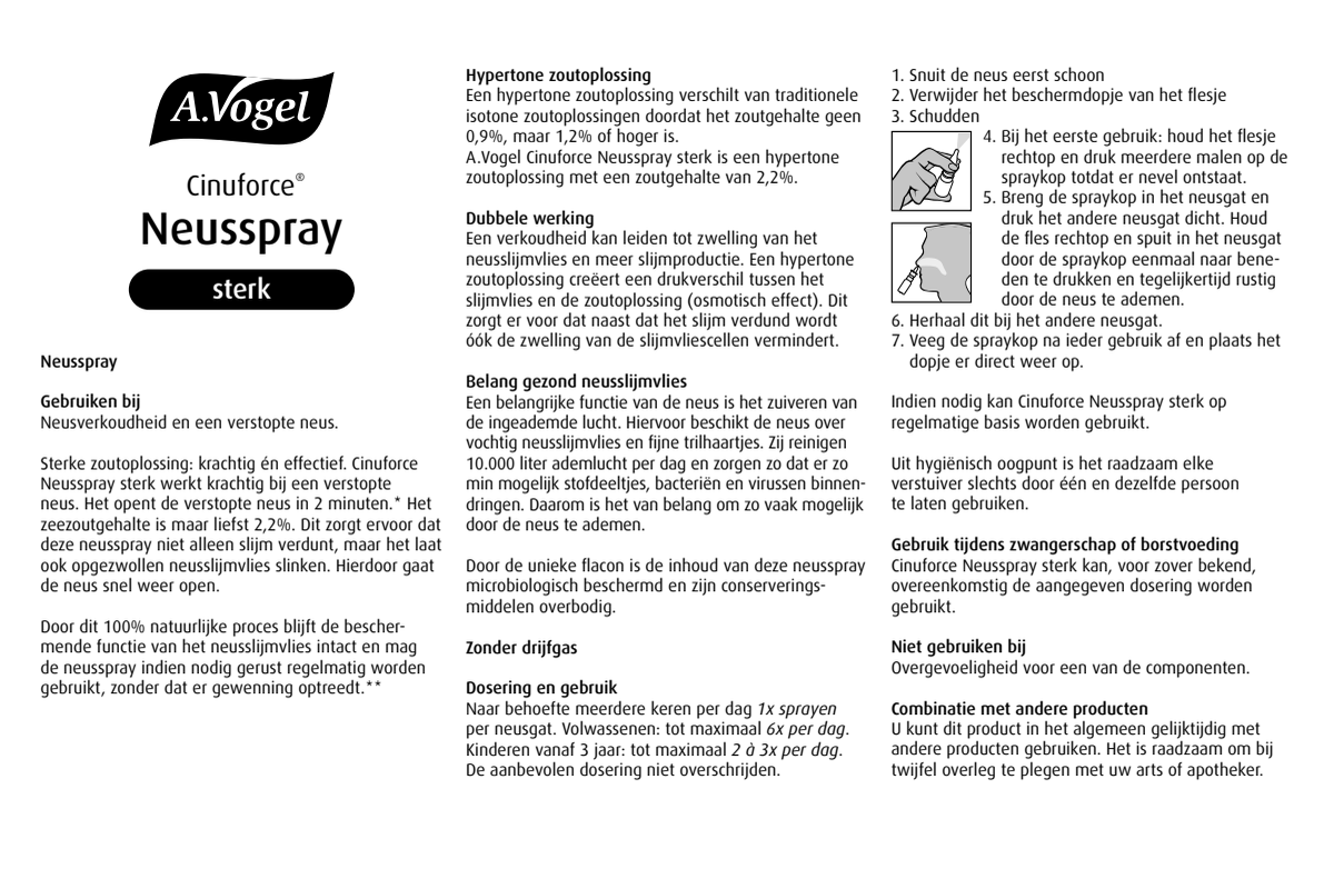 Cinuforce Neusspray Sterk afbeelding van document #1, instructions