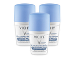 Vichy Minerale Deodorant Roller 48u Optimale Tolerantie Multiverpakking 3x50ML