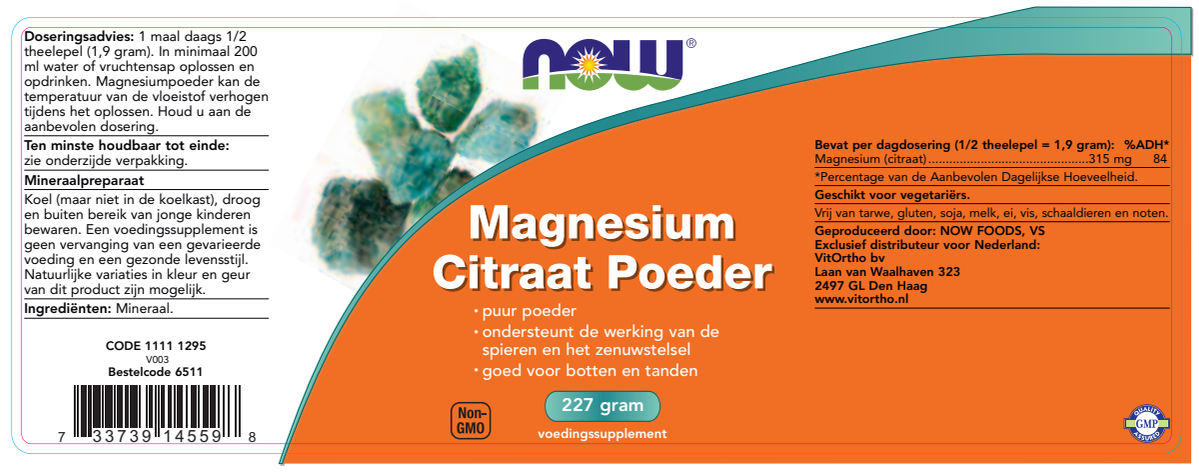 Magnesium Citraat Poeder afbeelding van document #1, label