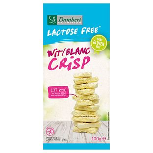 Damhert Lactose- en Glutenvrij Chocoladetablet Wit Crisp 100GR