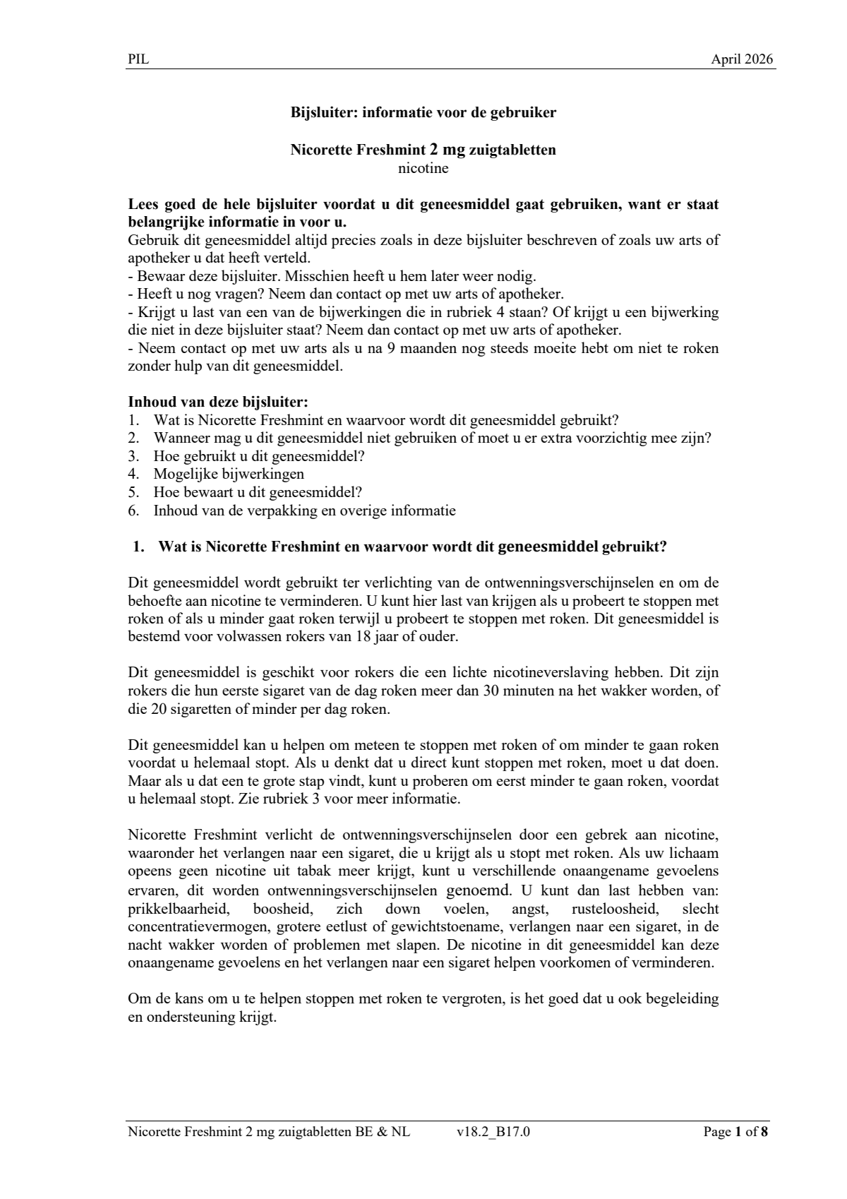 Freshmint 2mg Zuigtabletten afbeelding van document #1, leaflet