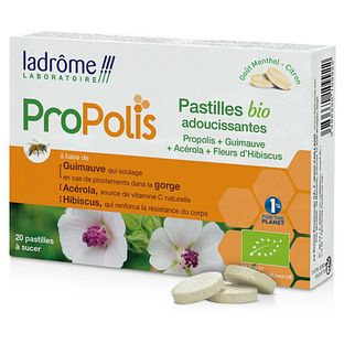 Ladrôme Propolis + Hibiscus + Acerola Pastilles 20TB