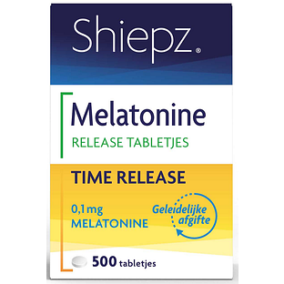 Shiepz Melatonine Time Release Tabletjes 500TB Shiepz Melatonine Time Release Tabletjes 500TB