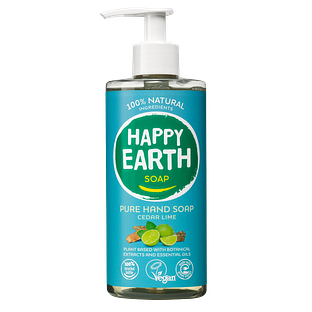 Happy Earth 100% Natural Hand Soap Cedar Lime 300ML Happy Earth 100% Natural Hand Soap Cedar Lime 300ML