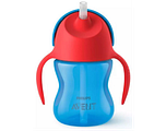 Avent Rietjesbeker Blauw-Rood 9M+ 1ST