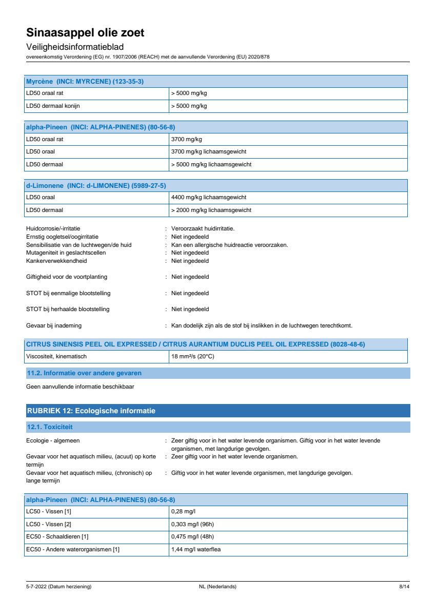 Essentiële Olie Sinaasappel afbeelding van document #8, label