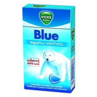 Vicks Blue Box Menthol Suikervrij 40GR