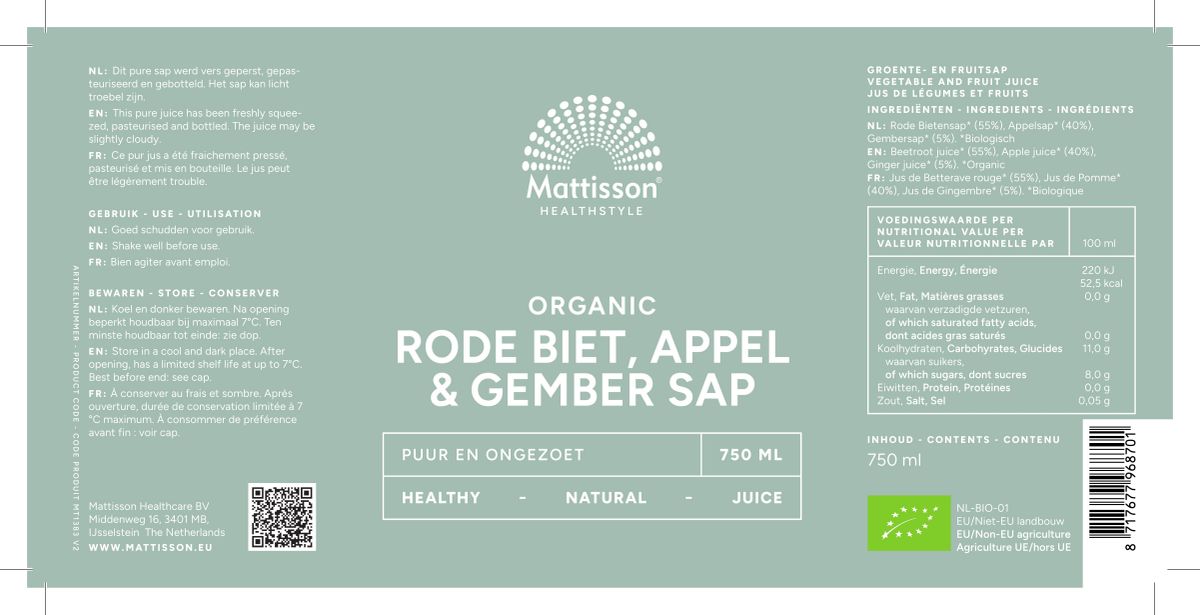 Rode Biet Appel Gembersap afbeelding van document #1, label