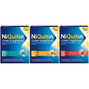 Niquitin Clear Pleister Tien Weken Behandeling 10ST