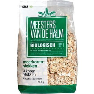 De Halm 4-Korenvlokken Biologisch 500GR De Halm 4-Korenvlokken Biologisch 500GR
