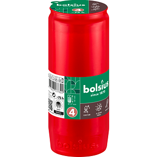 Bolsius Herdenkingslicht Nr.4 Rood 1ST Bolsius Herdenkingslicht Nr.4 Rood 1ST