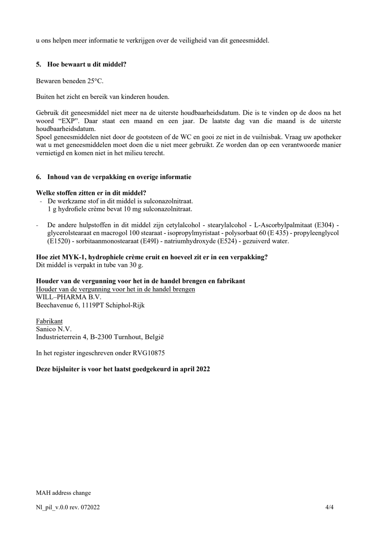 hydrofiele crème 10mg/g - bij schimmelinfecties van de huid - afbeelding van document #4, leaflet