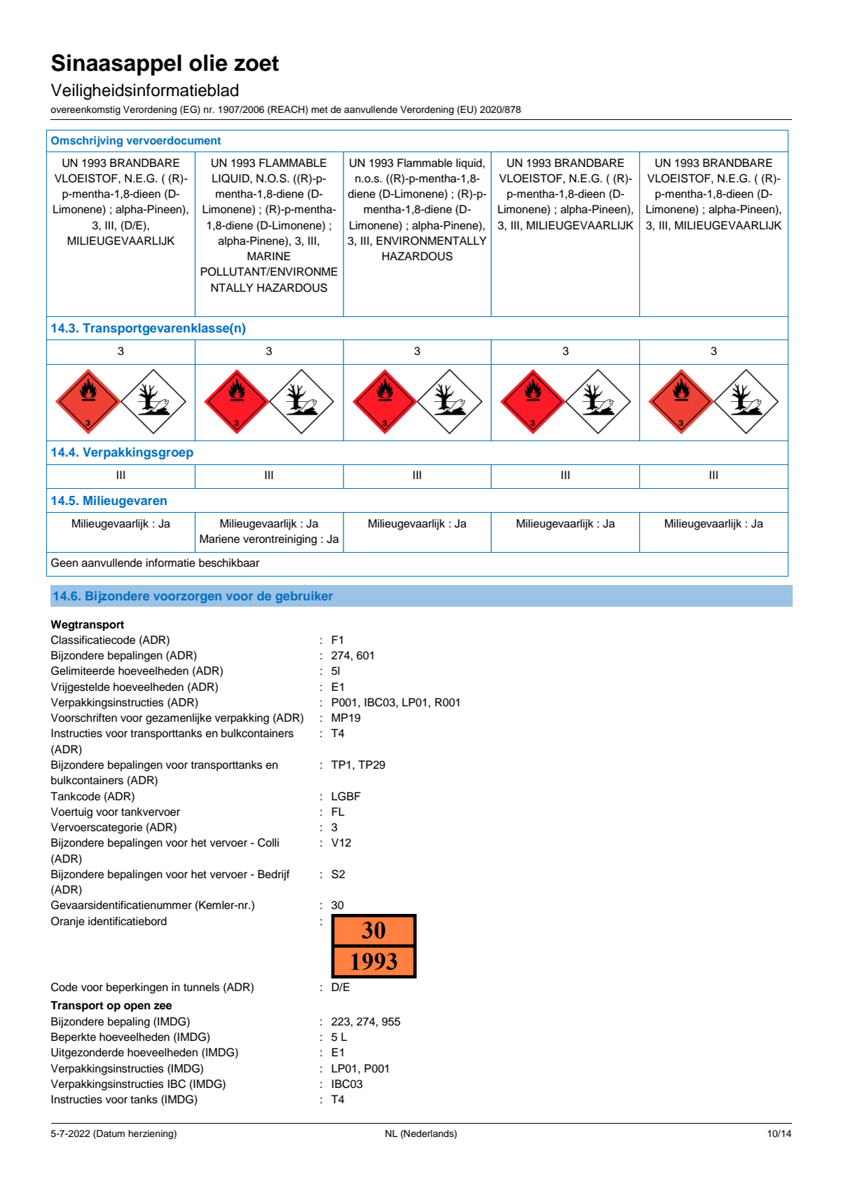 Essentiële Olie Sinaasappel afbeelding van document #10, label