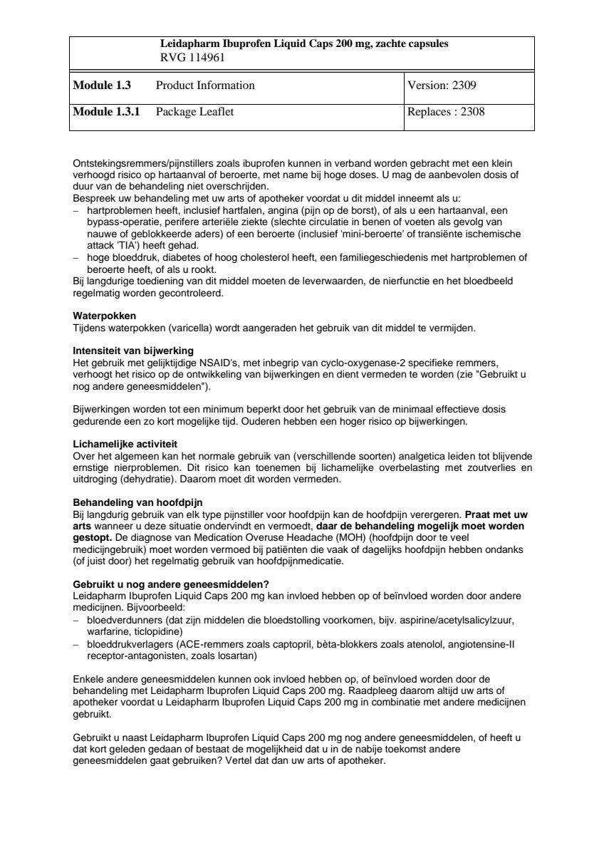 Ibuprofen 200mg Liquid Capsules afbeelding van document #3, leaflet