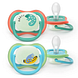 Avent Ultra Air Fopspeen Nacht Aap 6-18M 2ST Fopspenen uit de verpakking