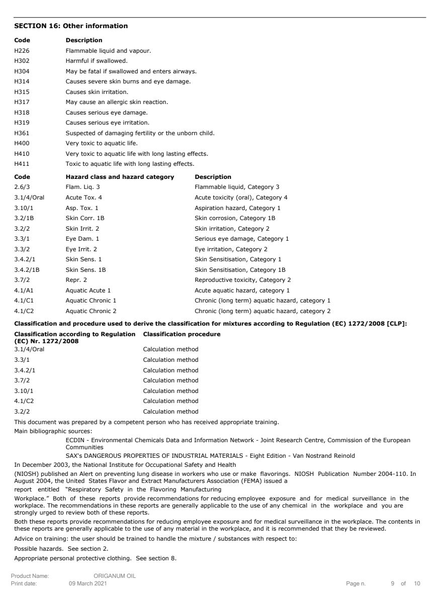 Essentiële Olie Oregano afbeelding van document #9, label