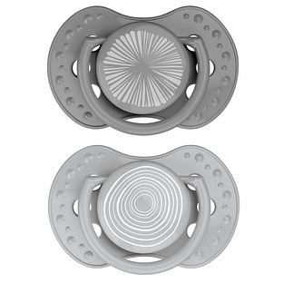 Difrax LOVI Dynamic Pacifier 18+ Months Harmony Dark Grey Light Grey - Fopspeen 2ST Difrax LOVI Dynamic Pacifier 18+ Months Harmony Dark Grey Light Grey - Fopspeen 2ST