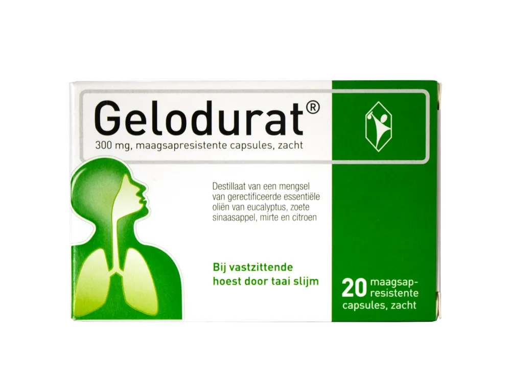 Gelodurat Myrtol 300mg Capsules afbeelding