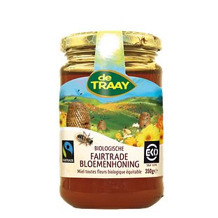 De Traay Biologische Fairtrade Bloemenhoning 350GR