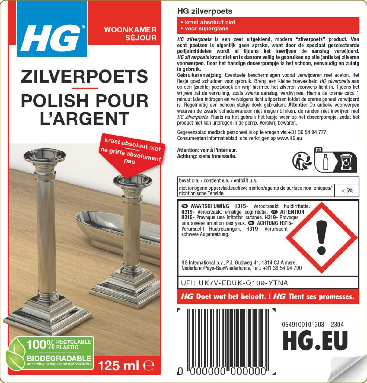 Zilverpoets afbeelding van document #1, label