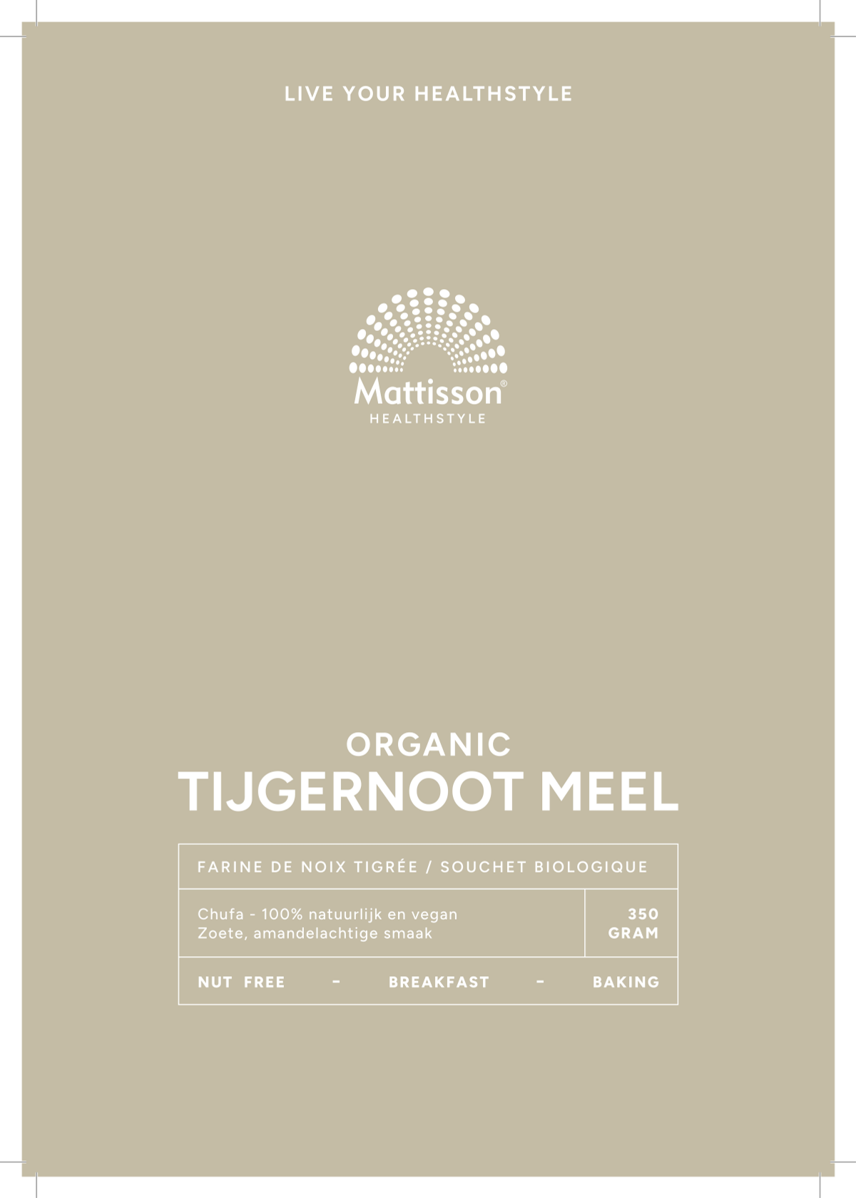 Biologische Chufa Tijgernoot Meel afbeelding van document #1, label