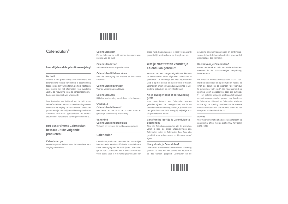 Derma Calendulan Eerste Hulp Zalf afbeelding van document #1, instructions