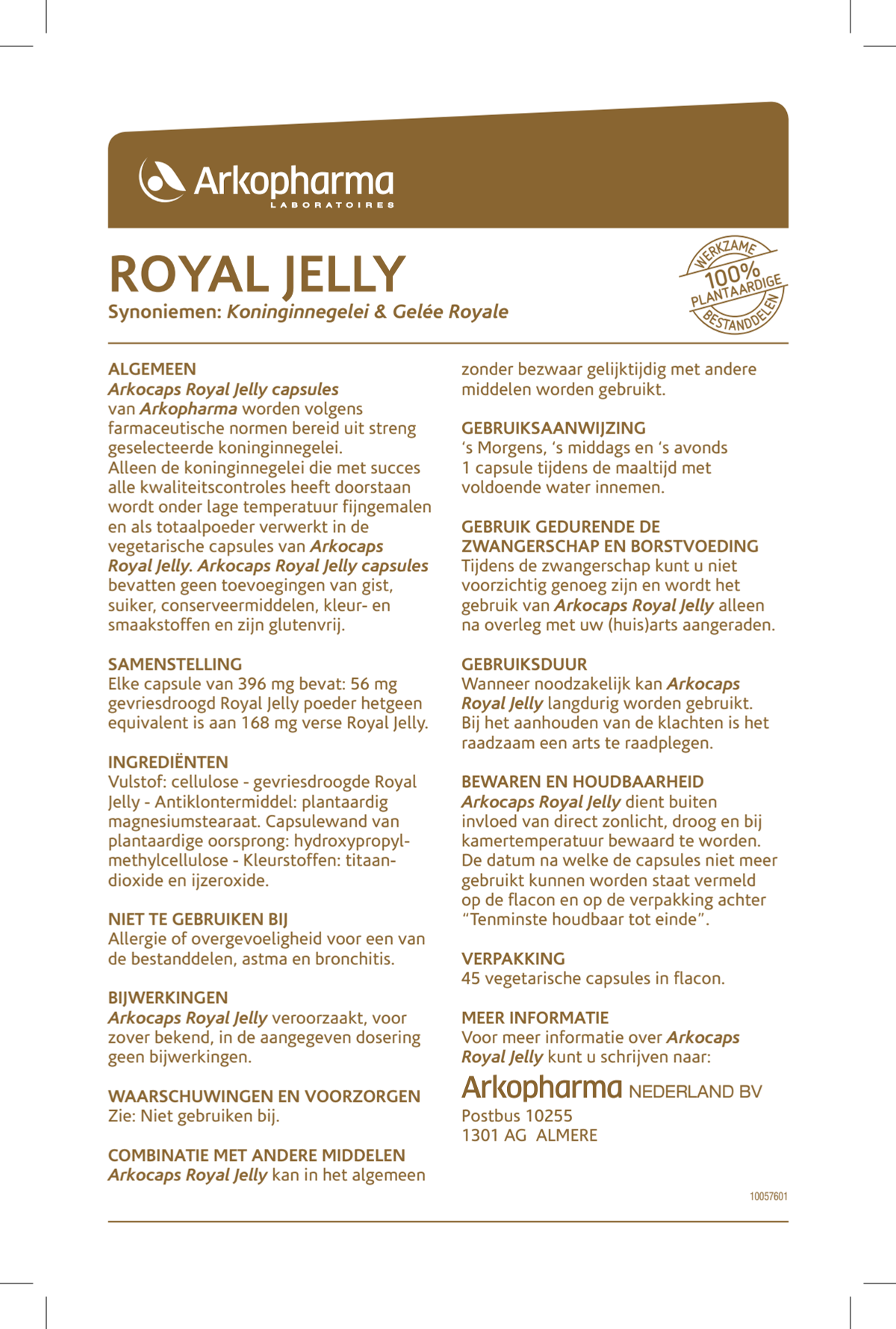 Royal Jelly Capsules afbeelding van document #1, instructions