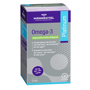 MannaVital Omega 3 Algenolie Platinum Softgels 60SG