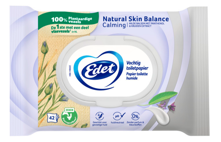 Edet Natural Skin Balance Vochtig Toiletpapier afbeelding