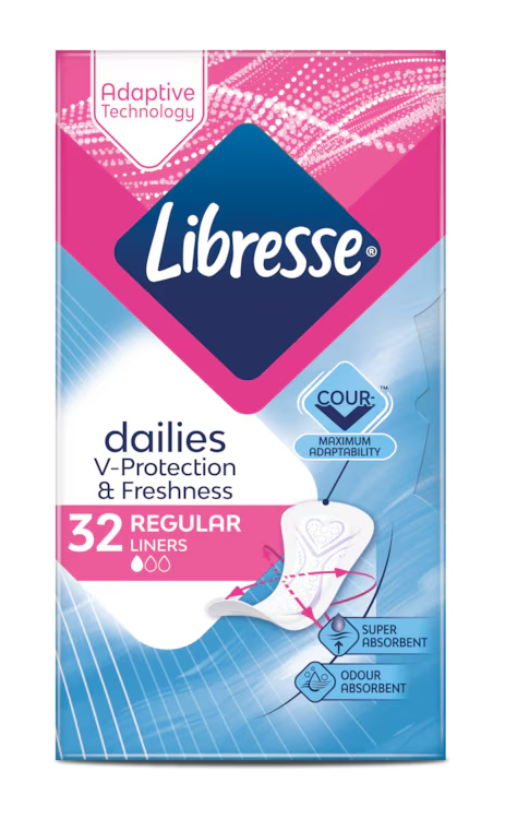 Libresse Dailies V-Protection Regular Inlegkruisjes