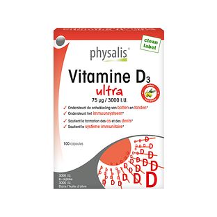 Physalis Vitamine D3 Ultra Capsules 100CP Physalis Vitamine D3 Ultra Capsules 100CP
