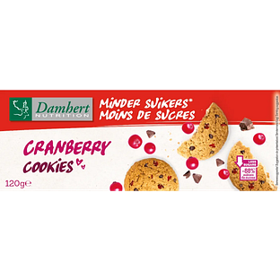 Damhert Cranberry Cookies Minder Suikers 120GR