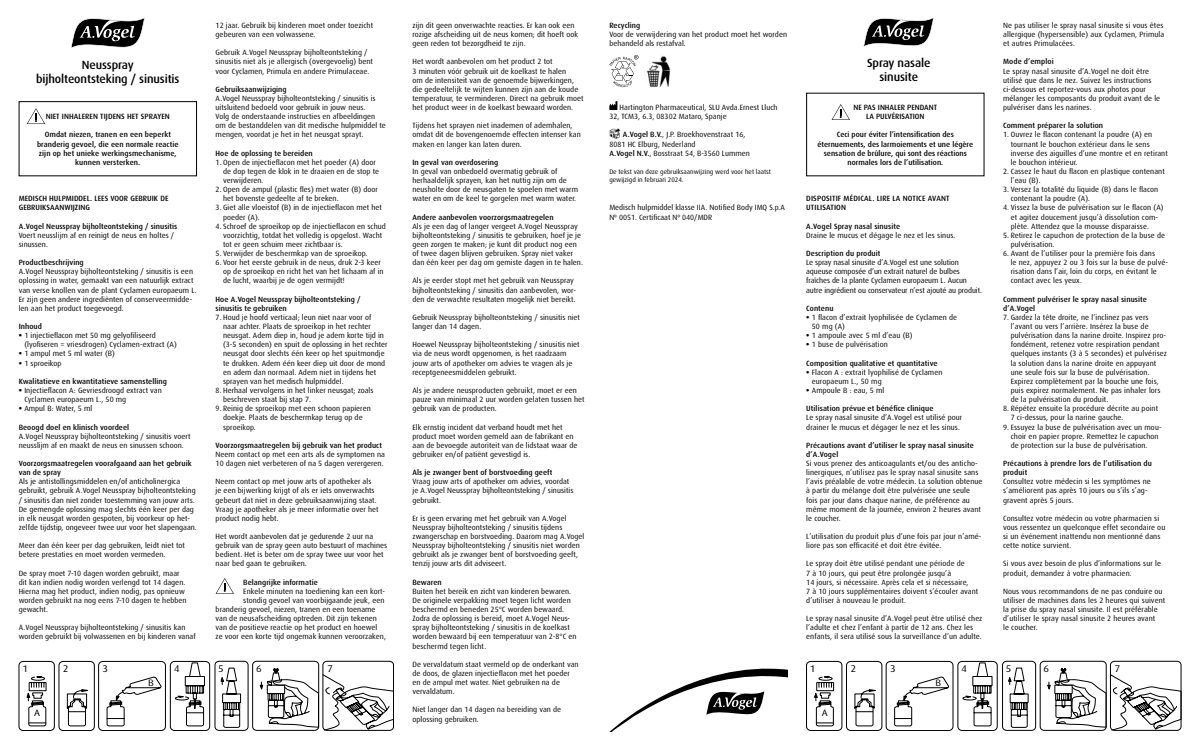 Neusspray Bijholteontsteking/Sinusitis afbeelding van document #1, instructions