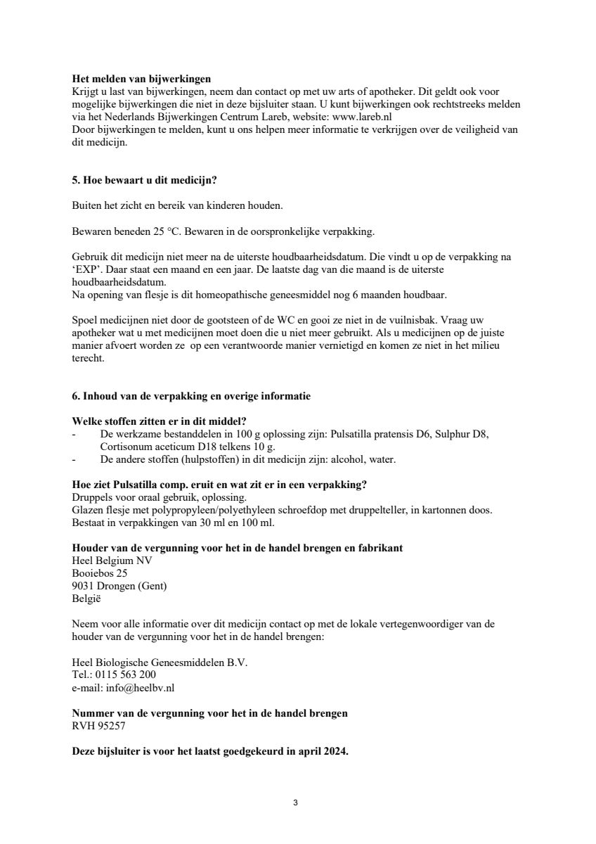 Pulsatilla Comp. Druppels afbeelding van document #3, leaflet