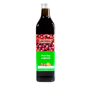 Terschellinger Cranberries Cranberrysap Eko Ongezoet 750ML