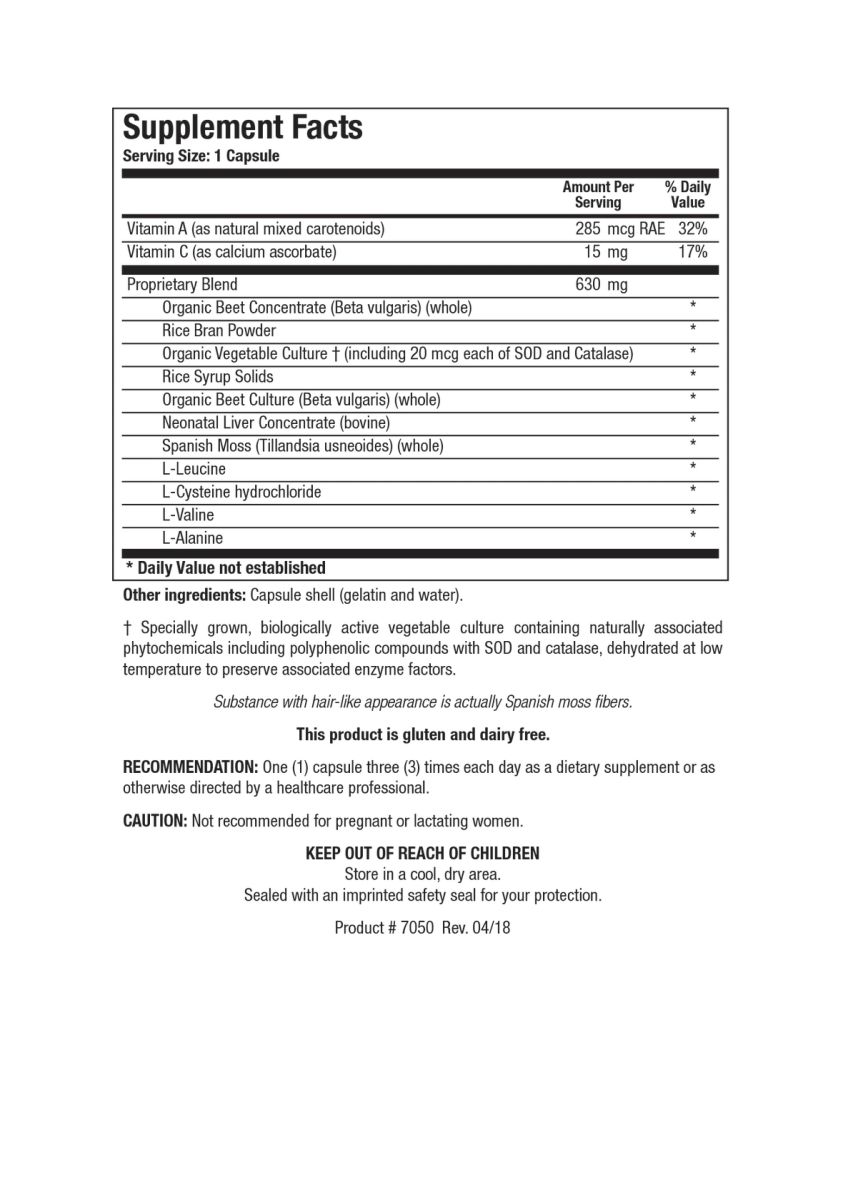 Argizyme Capsules afbeelding van document #1, label