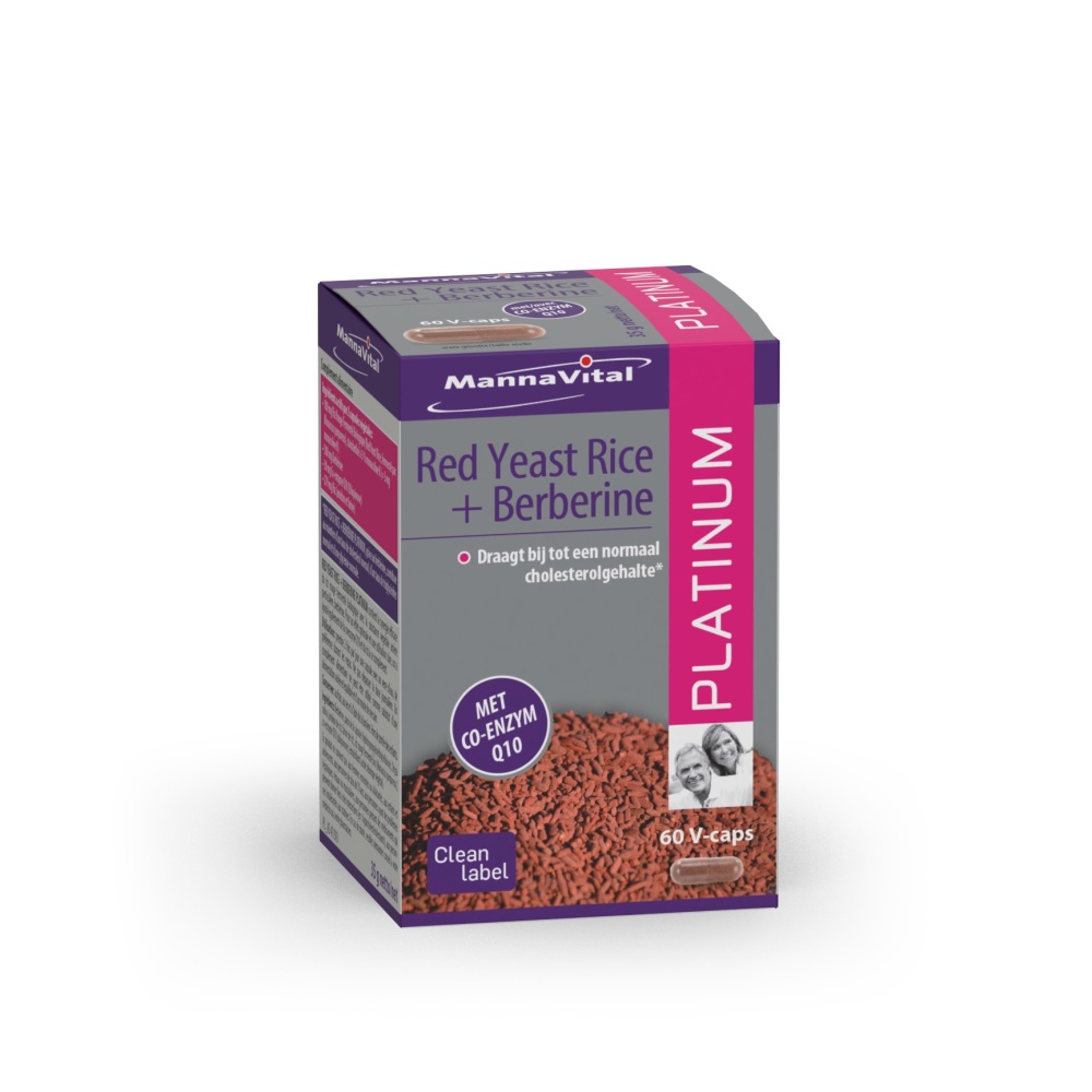 Mannavital Red Yeast Rice & Berberine Platinum Capsules afbeelding