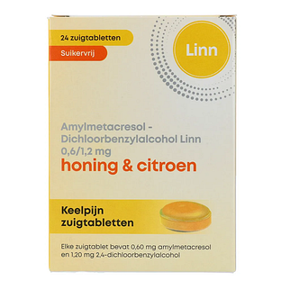 Linn Keelpijn Zuigtabletten Honing & Citroen 24ZTB