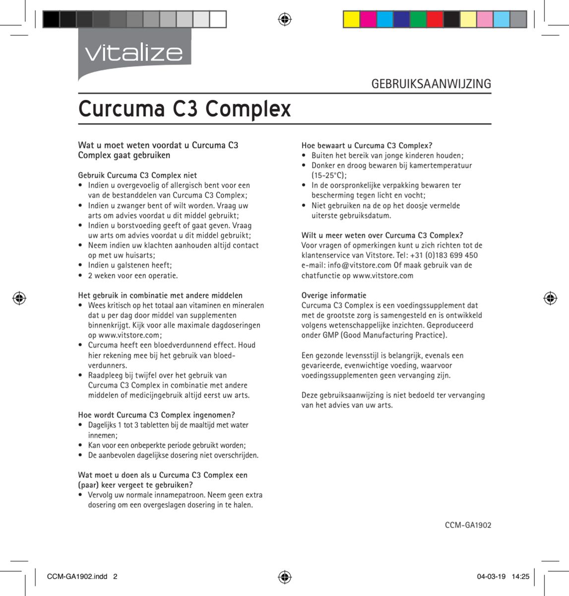 Curcuma C3 Complex Tabletten afbeelding van document #2, instructions