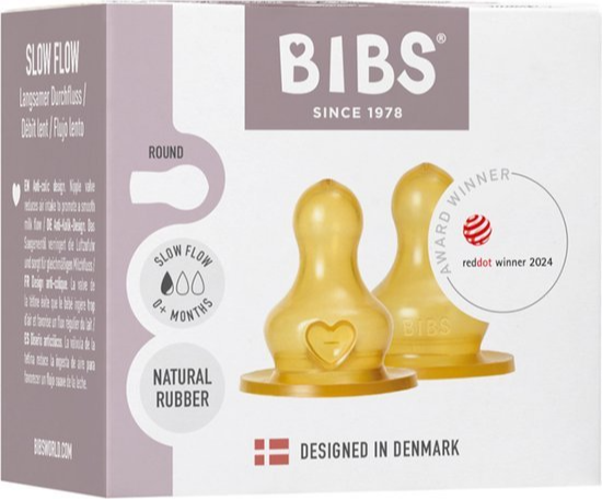 BIBS Slow Flow 0+ Maanden Flessenspenen afbeelding