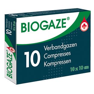 Biogaze Verbandgazen 10x10cm 10ST Biogaze Verbandgazen 10x10cm 10ST