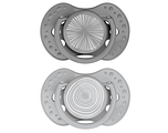 Difrax LOVI Dynamic Pacifier 18+ Months Harmony Dark Grey Light Grey - Fopspeen 2ST