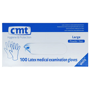 CMT Handschoenen Latex Poedervrij Naturel Large 100ST