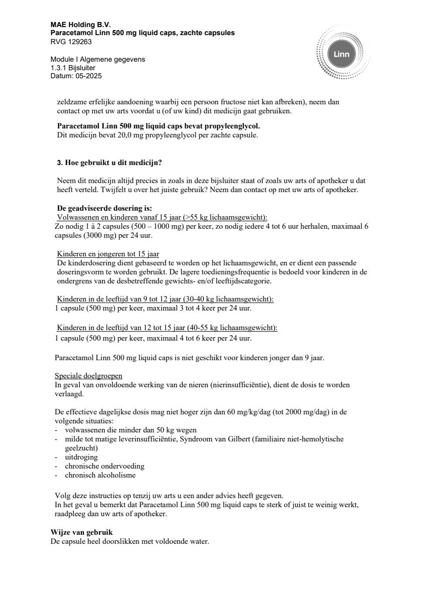 Paracetamol 500mg Liquid Caps afbeelding van document #4, leaflet