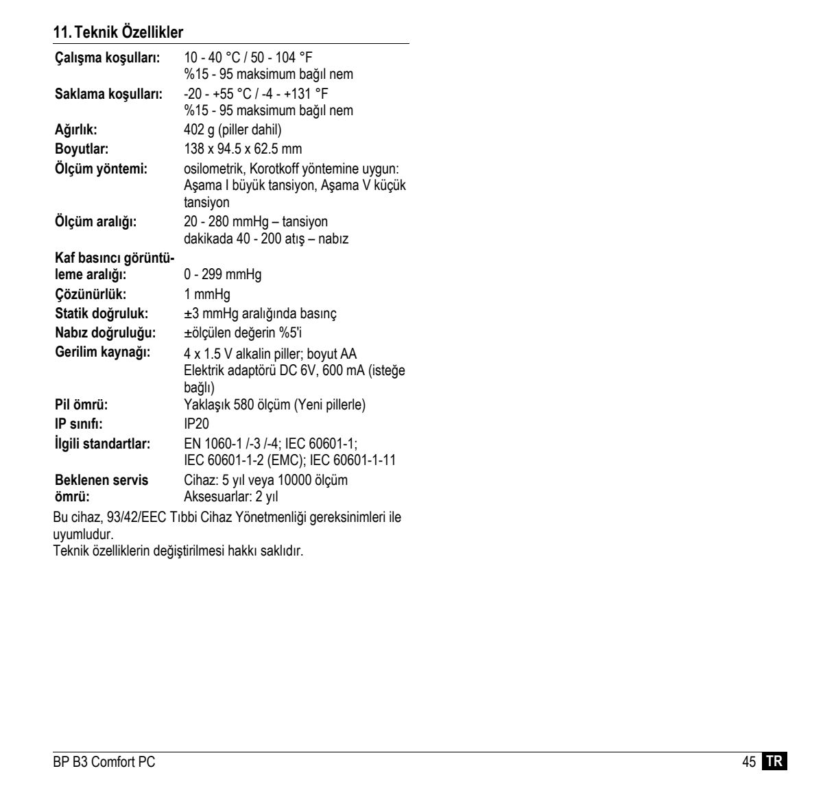 Microlife BP Bloeddrukmeter B3 Comfort PC afbeelding van document #47, instructions